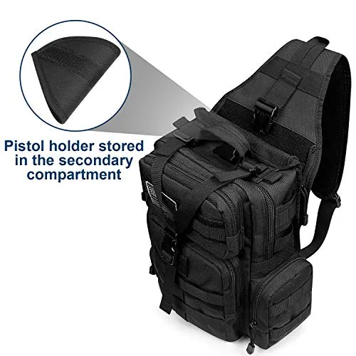 G4Free Tactical EDC Sling Bag Backpack with Pistol Holster