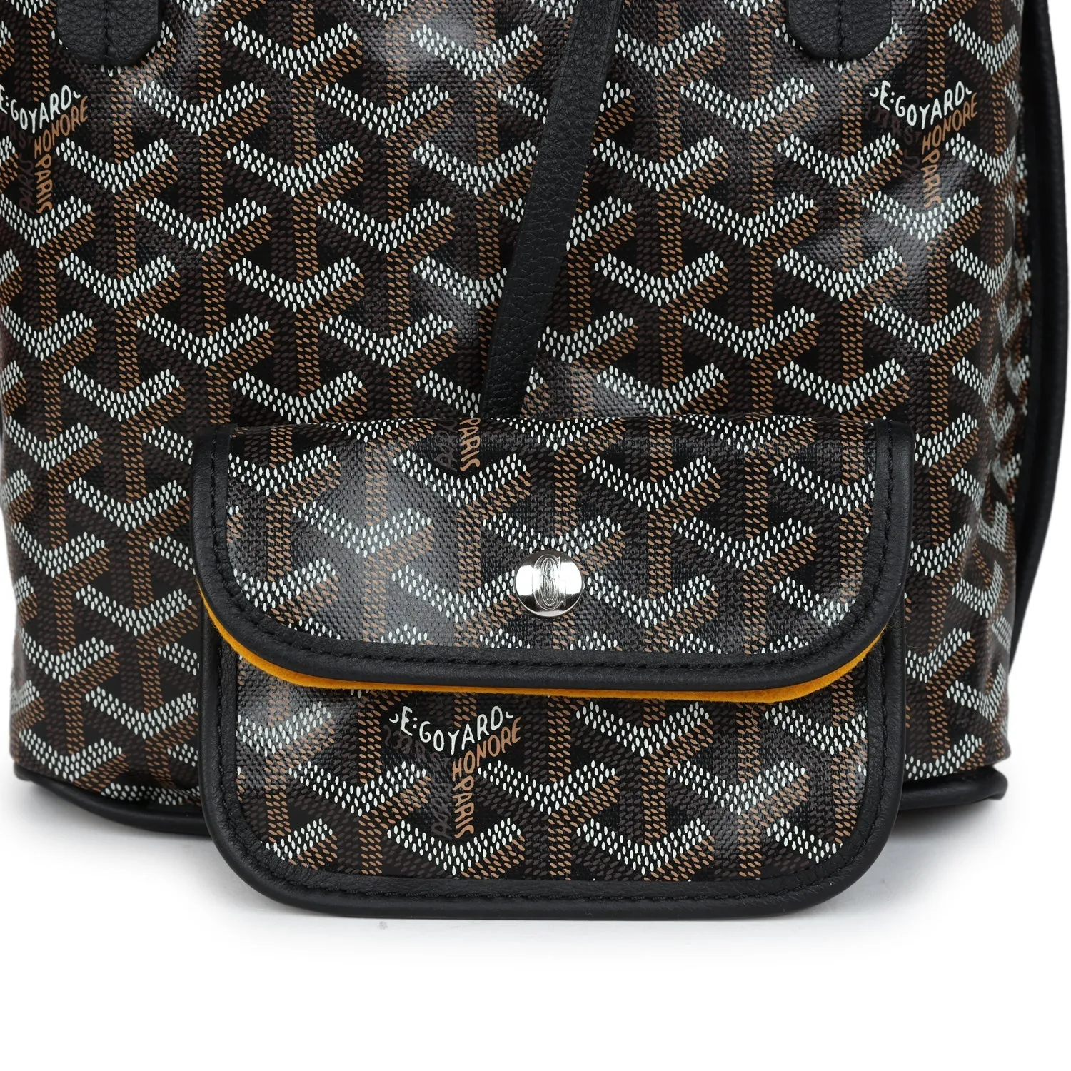 Goyard Goyardine Anjou Black Mini Bag Palladium Hardware