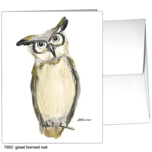 Great Horned Owl, Greeting Card (7992)