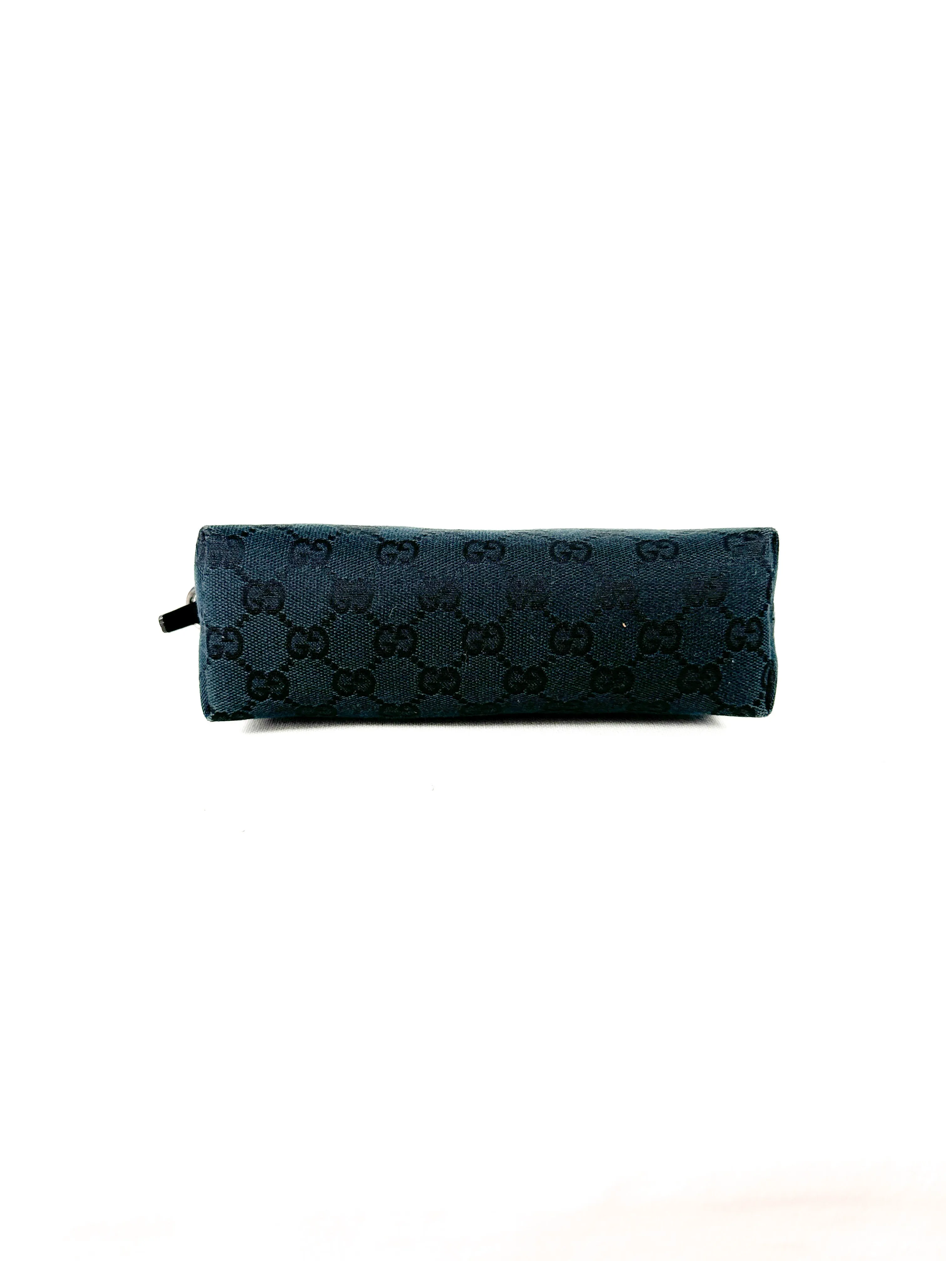 Gucci navy & black cloth & leather mini signature shoulder bag