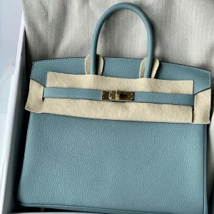 Hermès Birkin 25 Ciel Togo Gold Hardware GHW