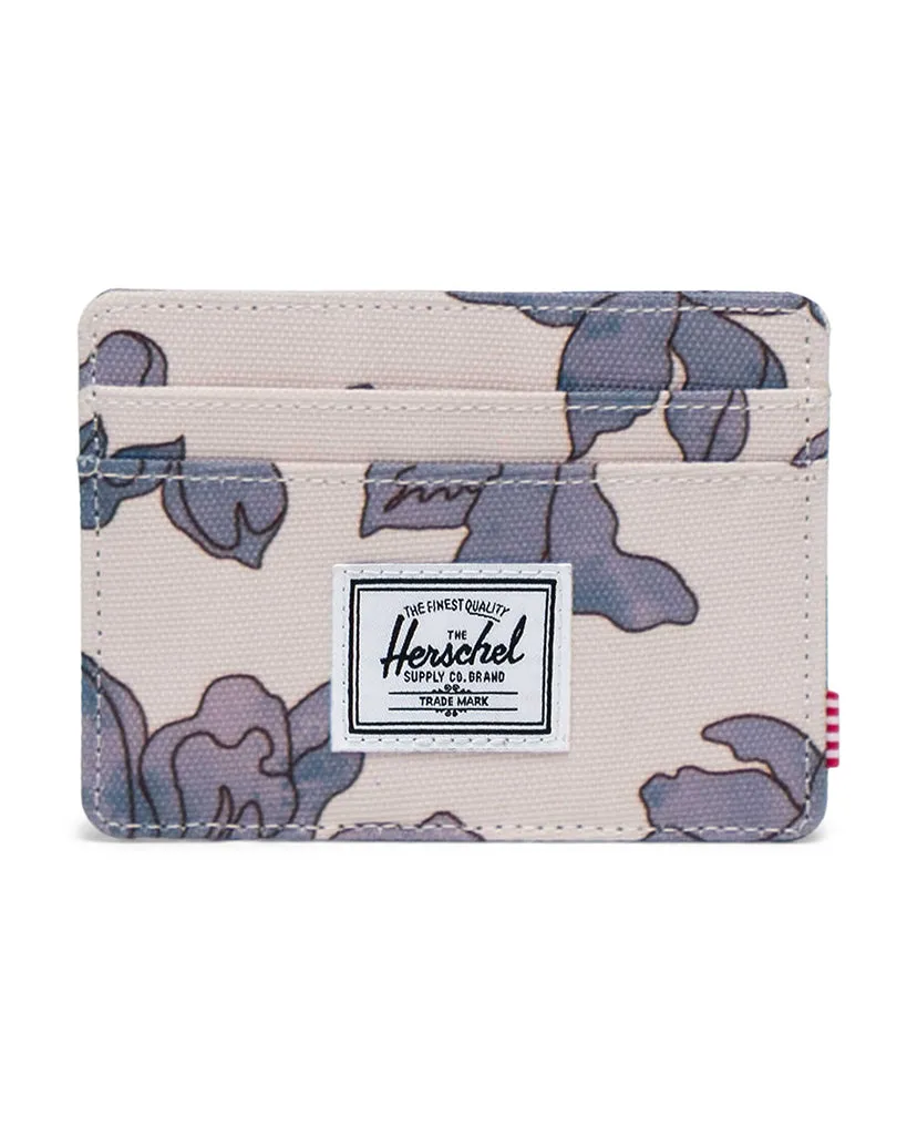 Herschel Supply Co Charlie Cardholder Wallet - Moonbeam Floral Waves