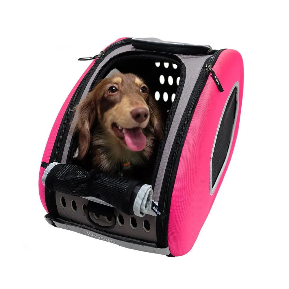 IBIYAYA EVA 5-IN-1 COMBO PET CARRIER HOT PINK