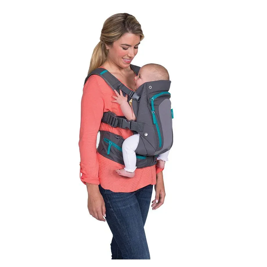 Infantino Carry On Multi-Pocket Carrier Grey & Black Birth to 48 Months