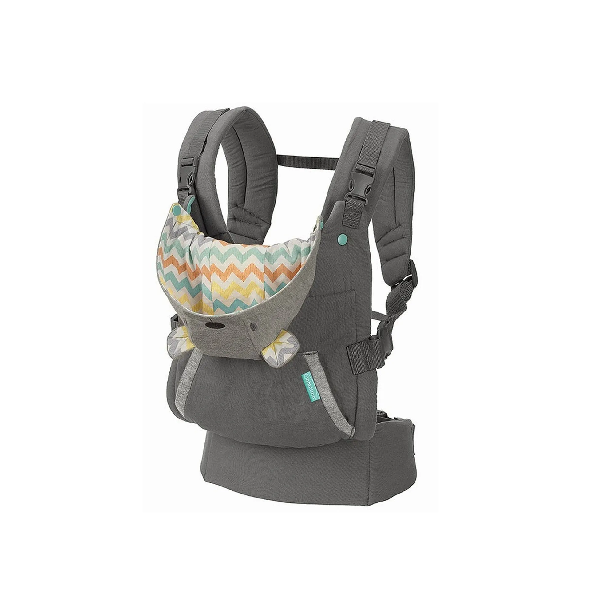 Infantino Cuddle Up Ergonomic Hoddie 2-way Carrier™ Grey Birth to 36 Months - Distressed Box