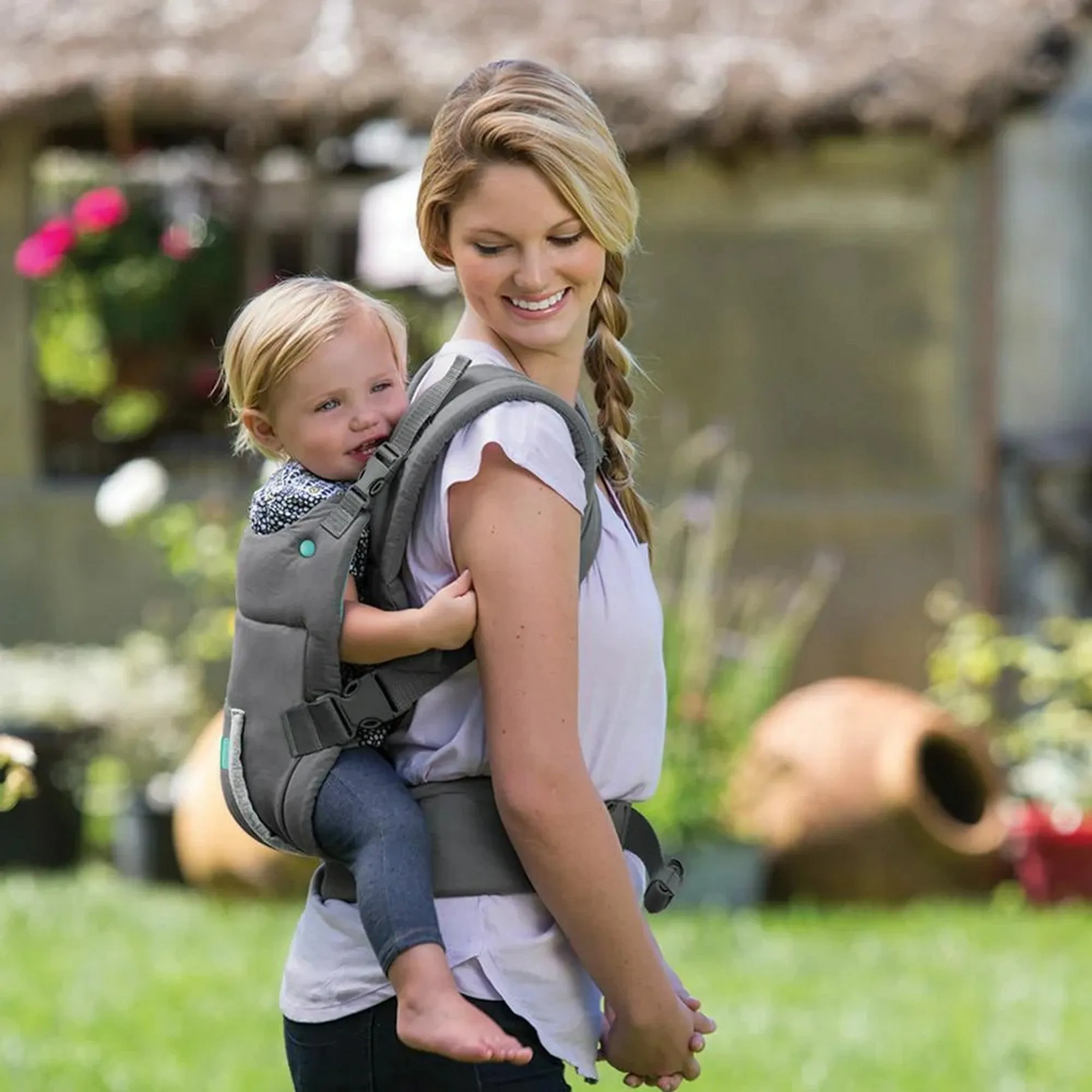 Infantino Cuddle Up Ergonomic Hoddie 2-way Carrier™ Grey Birth to 36 Months - Distressed Box