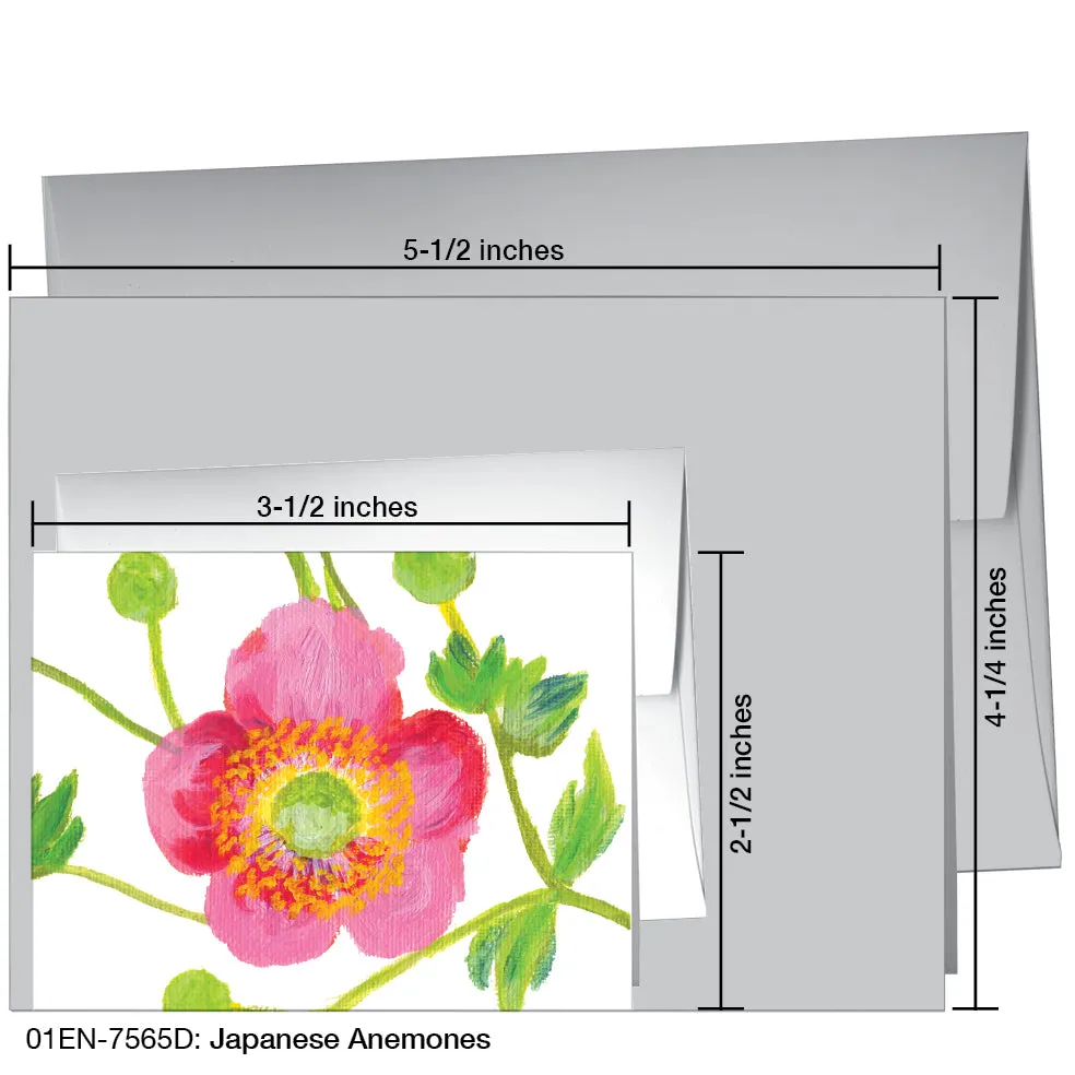 Japanese Anemones, Greeting Card (7565D)