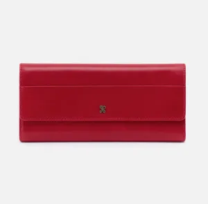 Jill Large Trifold Continental Wallet - Claret