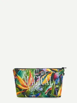 Jungle Print Makeup Bag