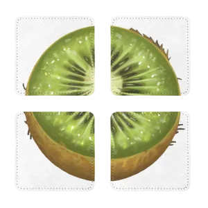 Kiwi Sublimation Coasters Pack of Four