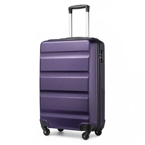 Kono 19" Cabin Size Carry On Suitcase - Lightweight ABS Hardshell with TSA Lock - Purple Travel Companion