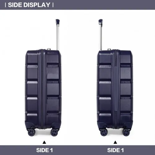 Kono 20 Inch Lightweight Hard Shell ABS Luggage Cabin Suitcase With TSA Lock - Navy | Durable & Stylish Travel Companion