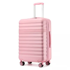 Kono 28 Inch Expandable Lightweight Hard Shell Check-In Suitcase with TSA Lock - Pink | Durable Travel Luggage