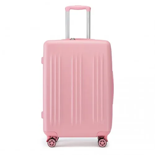 Kono 28 Inch Pink Check-In Suitcase - Expandable Durable Luggage with Spinner Wheels & TSA Lock