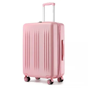 Kono 28 Inch Pink Check-In Suitcase - Expandable Durable Luggage with Spinner Wheels & TSA Lock