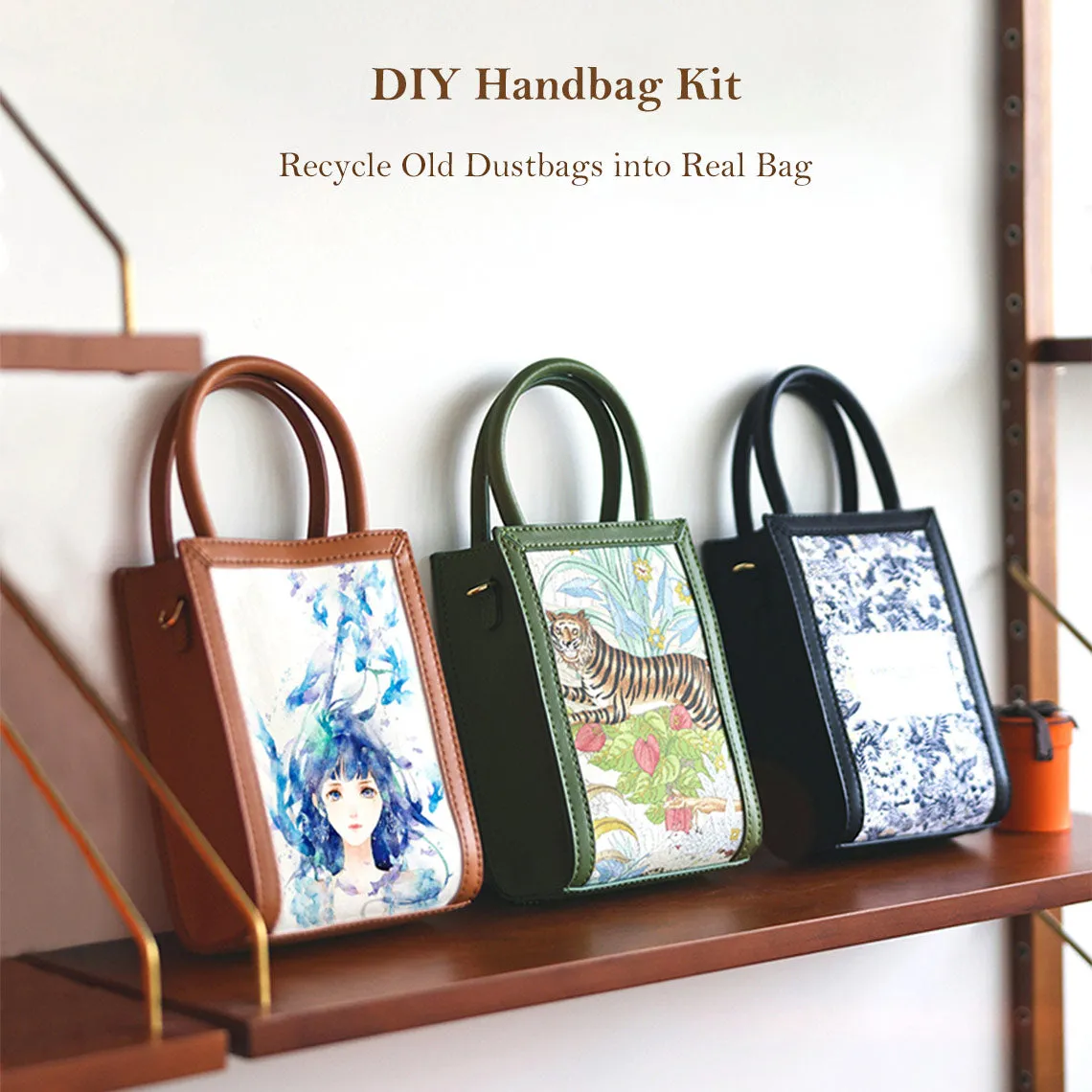 Leather Recycle Dustbag Handbag DIY Kit