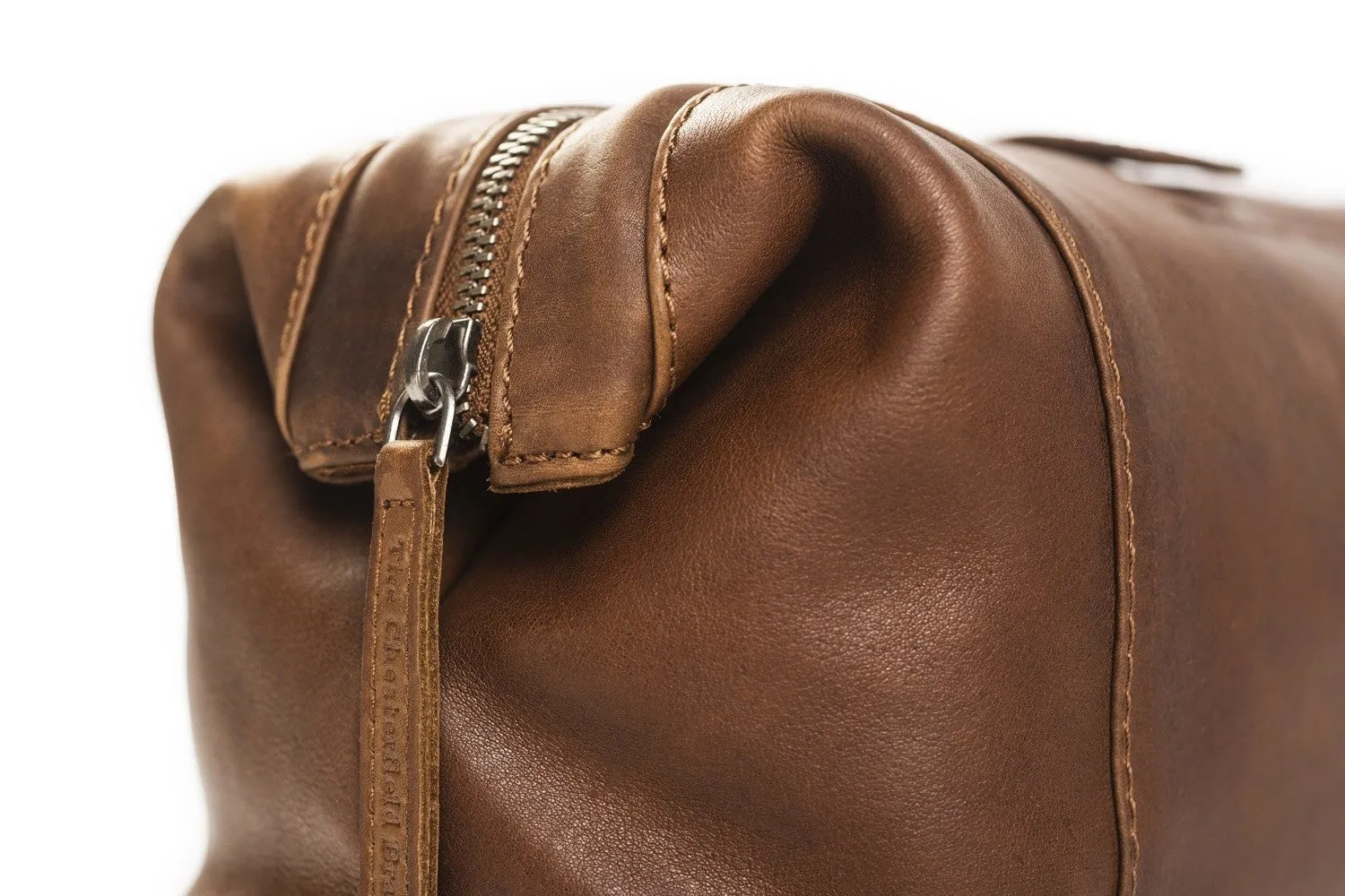 Leather Toiletry Bag Cognac Vince