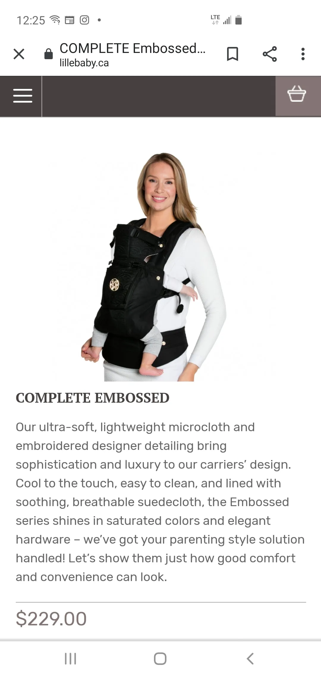 Lillebaby Complete embossed baby carrier