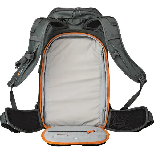 Lowepro Whistler 350 / 450 AW Backpack for Cameras or Accessories with Weather Cover, Top and Side Access, fits 13"-15" Laptop (Gray)