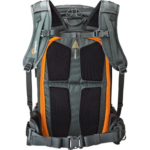 Lowepro Whistler 350 / 450 AW Backpack for Cameras or Accessories with Weather Cover, Top and Side Access, fits 13"-15" Laptop (Gray)