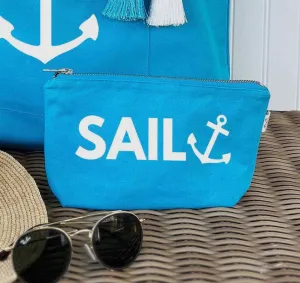 Makeup Bag: Aqua - SAIL ANCHOR  NEW