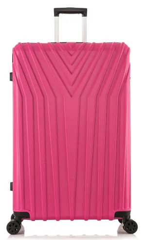 Medium ABS-101 Lightweight Hard Shell Suitcase - Pink