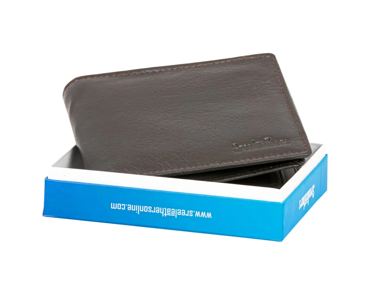 MENS LEATHER WALLET  95415 (BROWN)