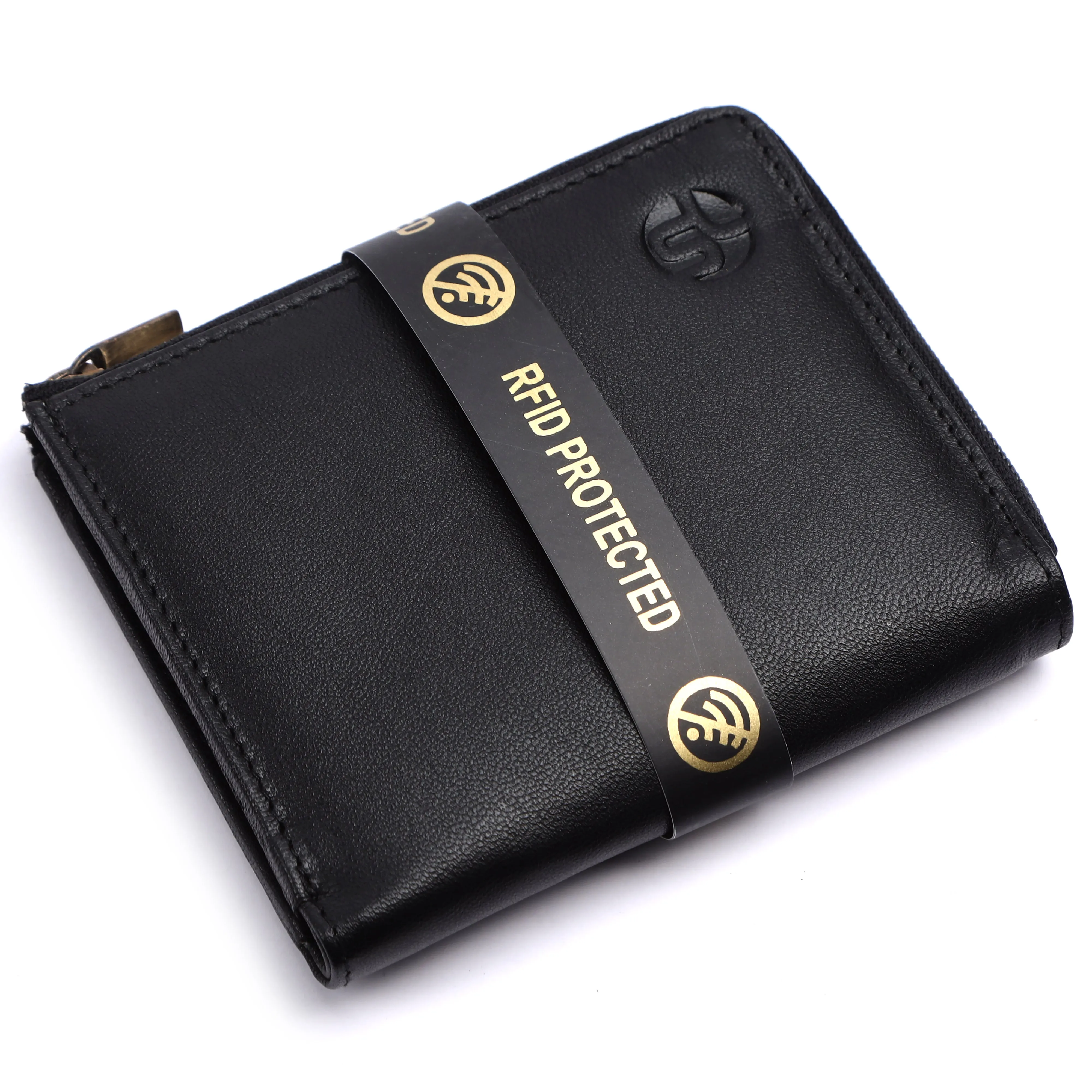 MENS LEATHER WALLET (RFID) 93715 (BLACK)