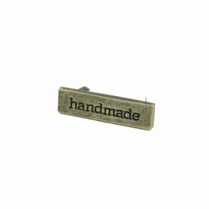 Metal Bag Label Handmade - 3 color choices