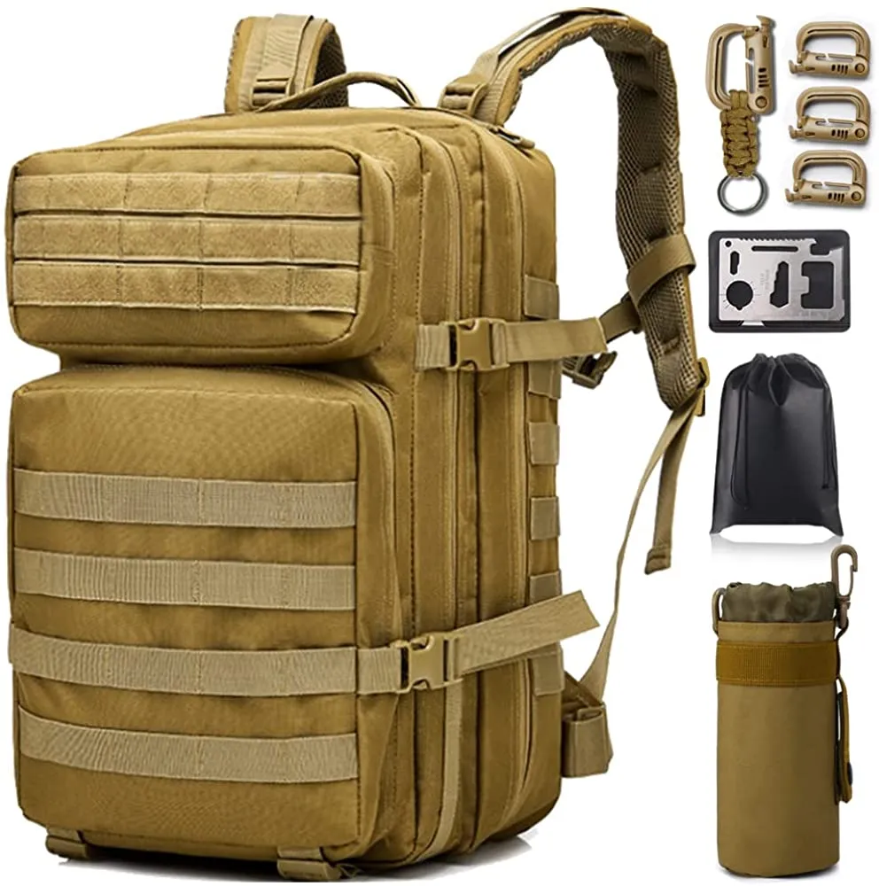 Military Tactical Assault Emergency Backpack Molle Bag Rucksack for Men, Large