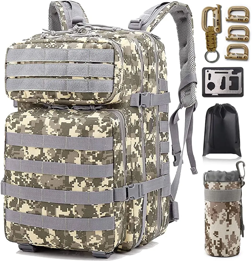 Military Tactical Assault Emergency Backpack Molle Bag Rucksack for Men, Large