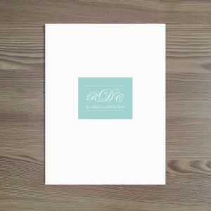 Monogram Block Personalized Folder Stickers