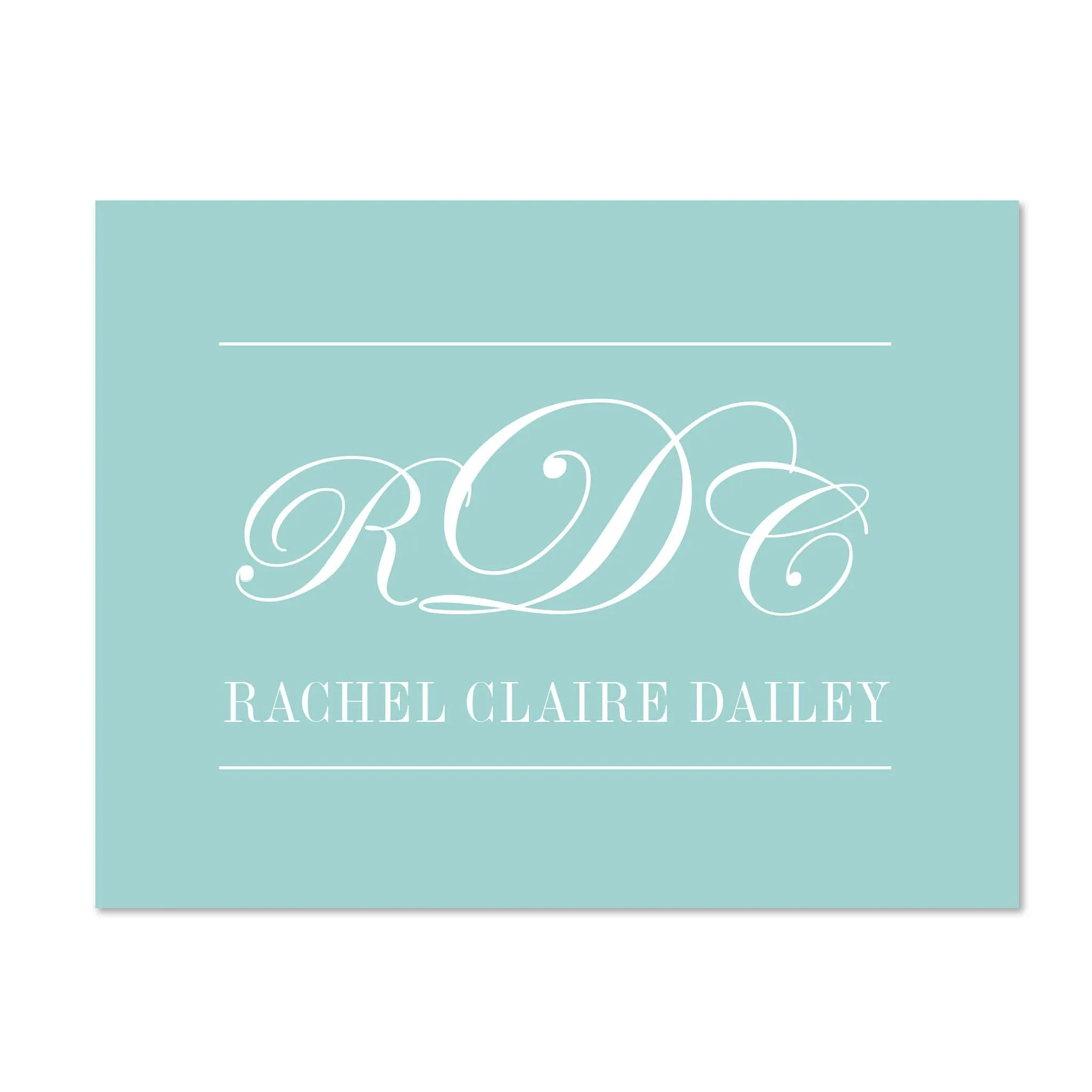 Monogram Block Personalized Folder Stickers