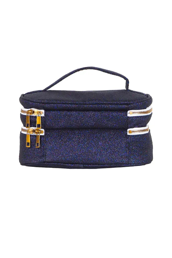 Mystic Navy Rebel Glam & Go Travel Case with White Zipper