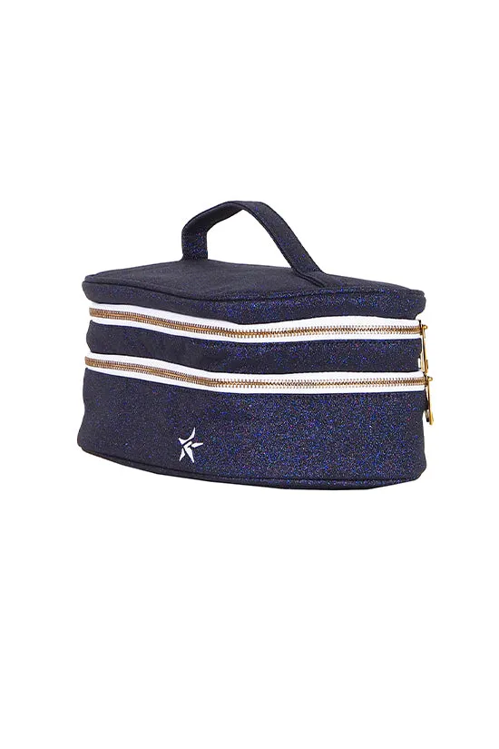 Mystic Navy Rebel Glam & Go Travel Case with White Zipper