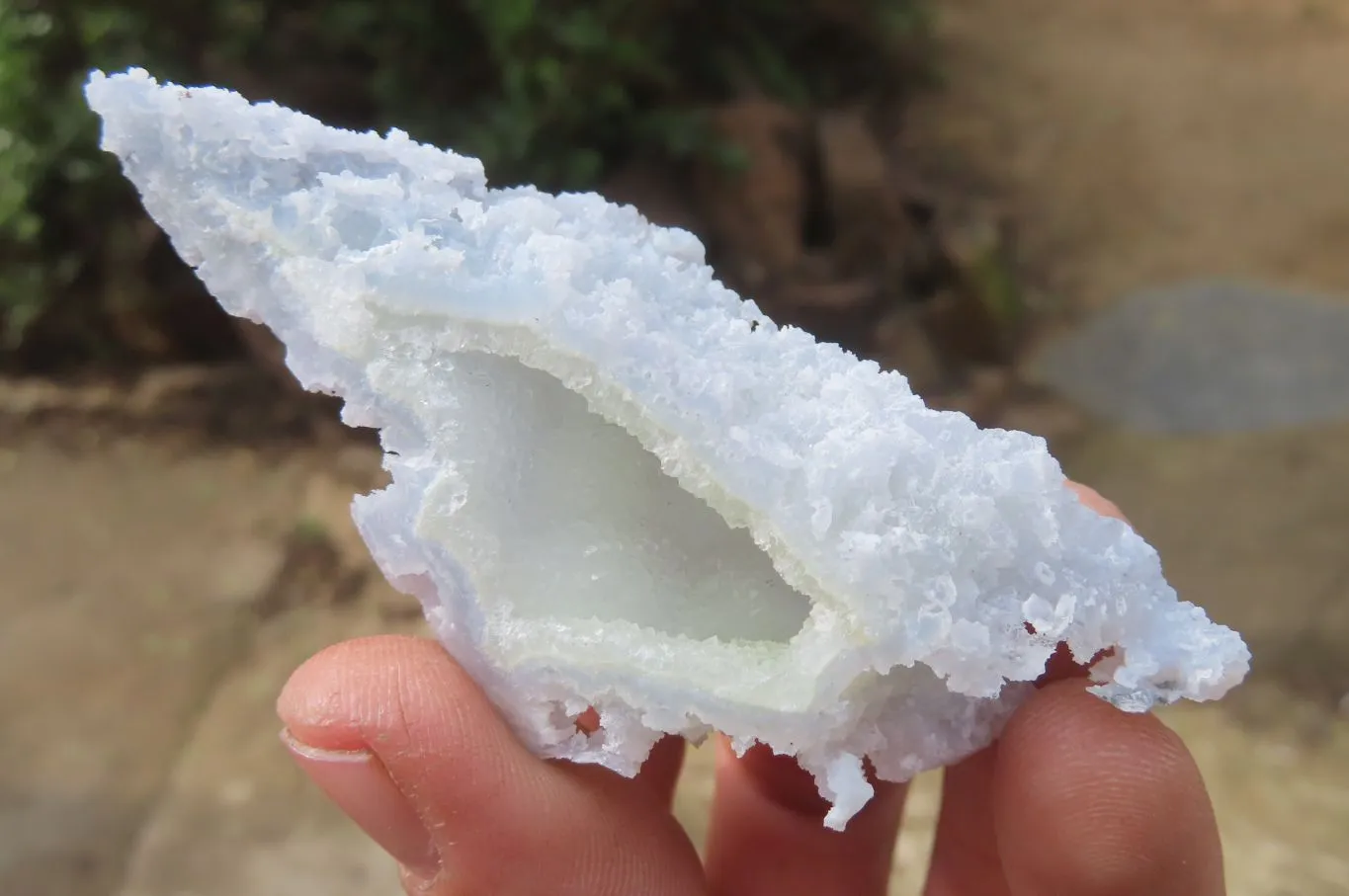 Natural Etched Blue Chalcedony Specimens x 36 From Nsanje, Malawi