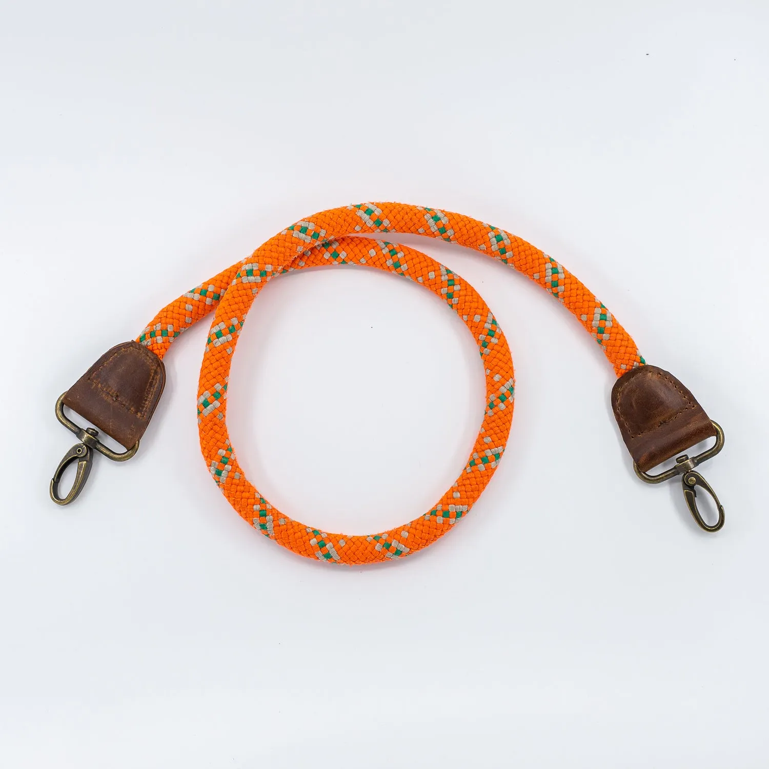 Neon Orange Detachable Rope Strap (Brass)