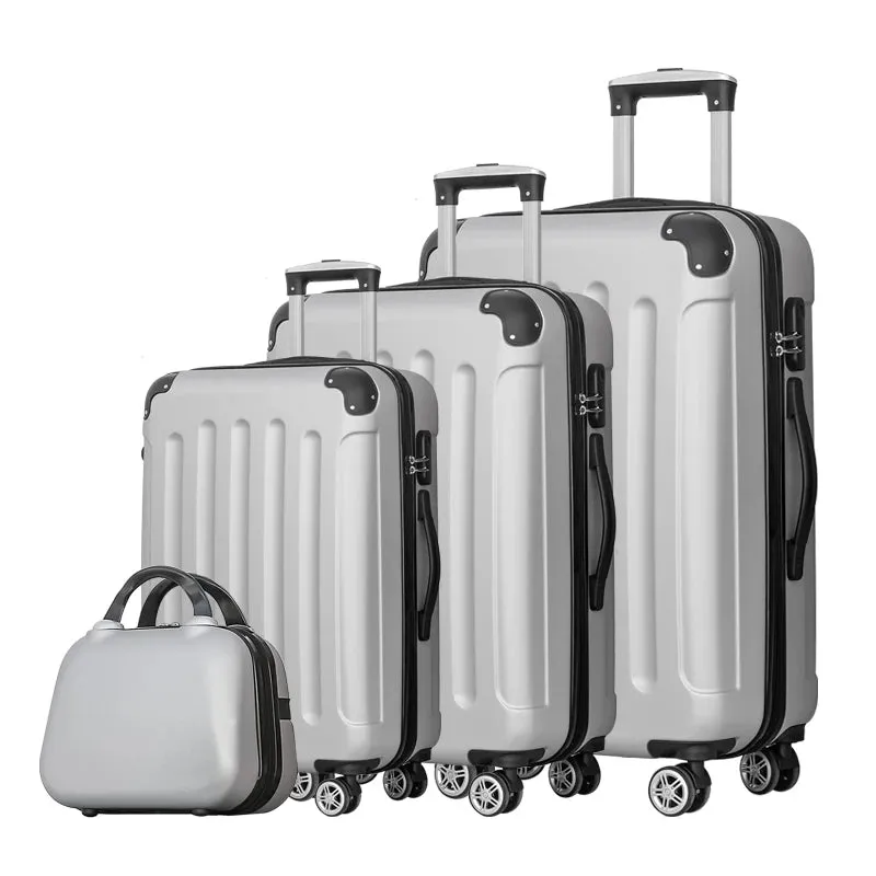 New Arrival Customized luggage set with Universal wheels travel bags trolley case ABS Suitcase travel case