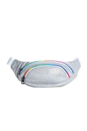 Opalescent Youth Rebel Fanny Pack with Rainbow Zipper