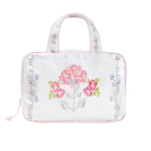 Peony Double Handle Cosmetic Bag in Pink