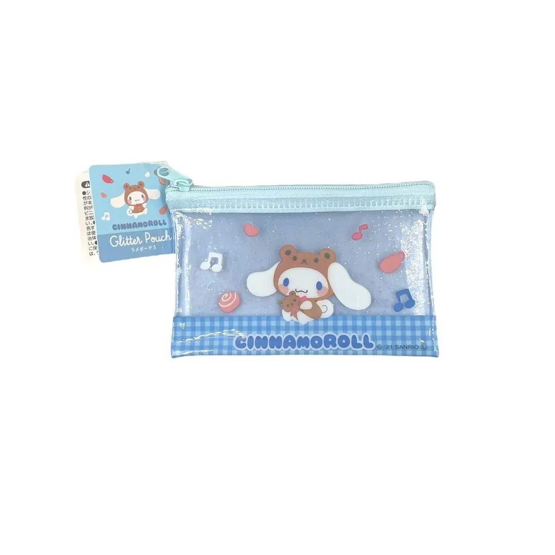 SANRIO CINNAMOROLL GLITTER MINI ZIP POUCH