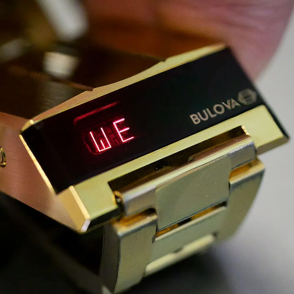 Scarce 1976 Bulova Computron "Driver" N6 Gold Tone Watch - Running Fine/Excellent Condition