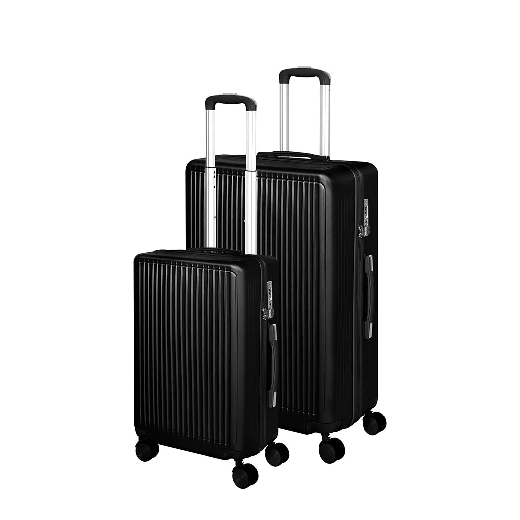 Slimbridge Luggage Suitcase Trolley Black 2pc 20" 28"