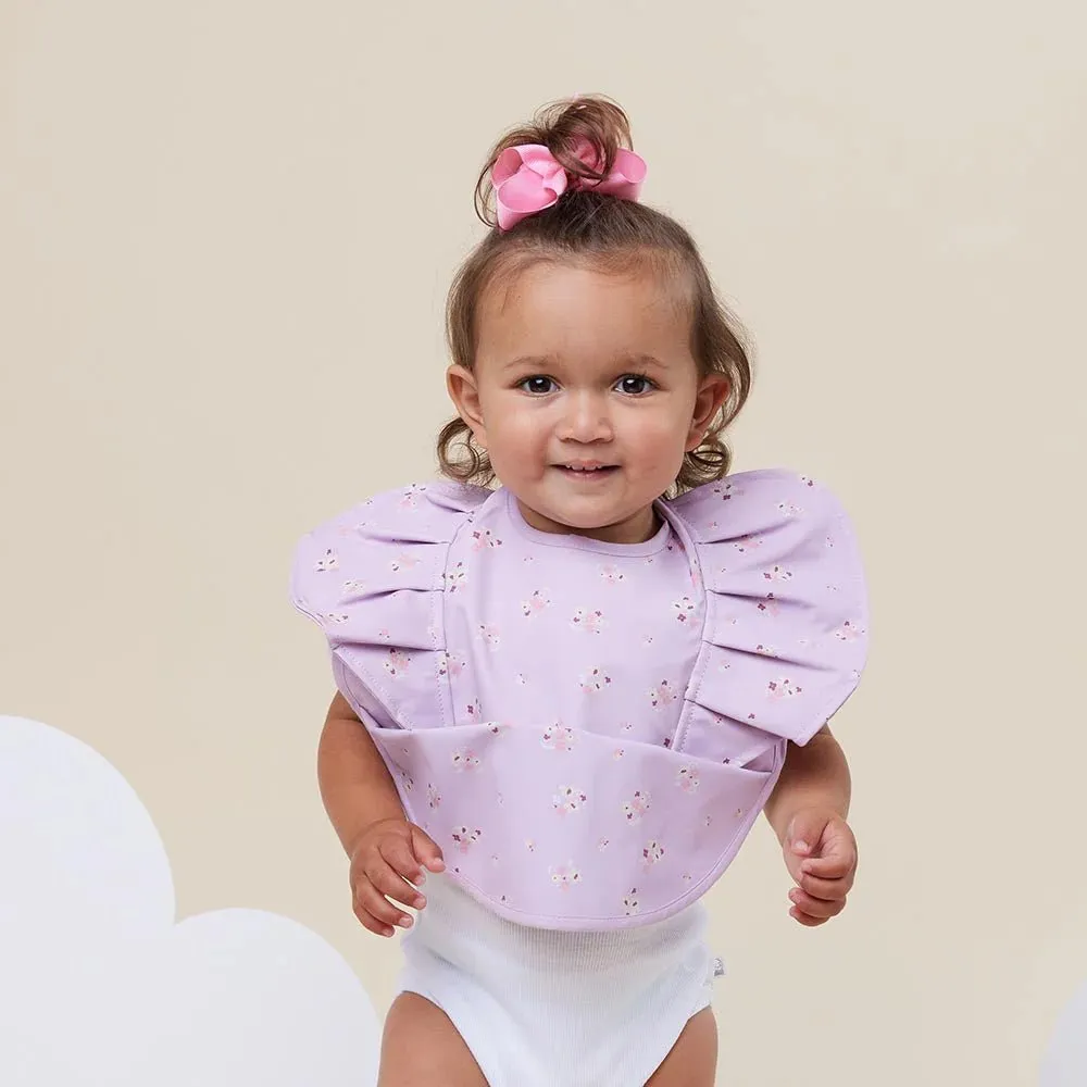 Snuggle Hunny Waterproof Snuggle Bib - Lilac Bloom Frill