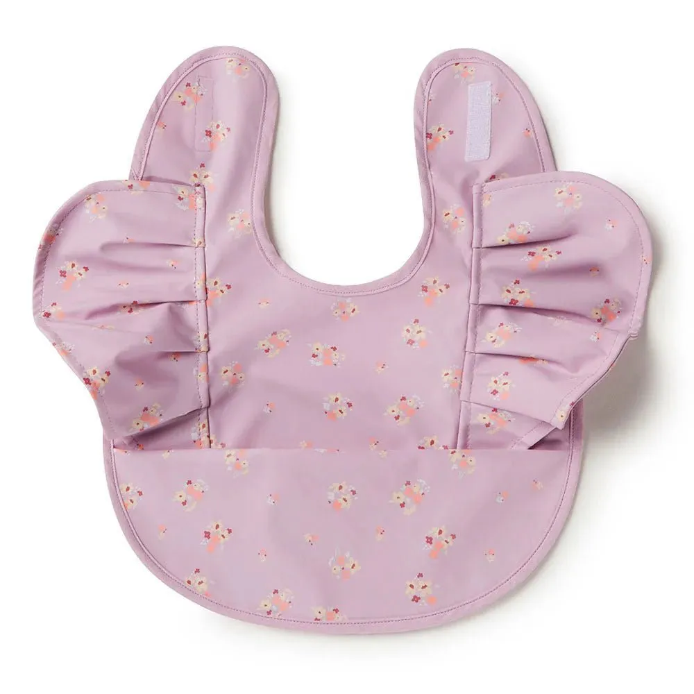 Snuggle Hunny Waterproof Snuggle Bib - Lilac Bloom Frill