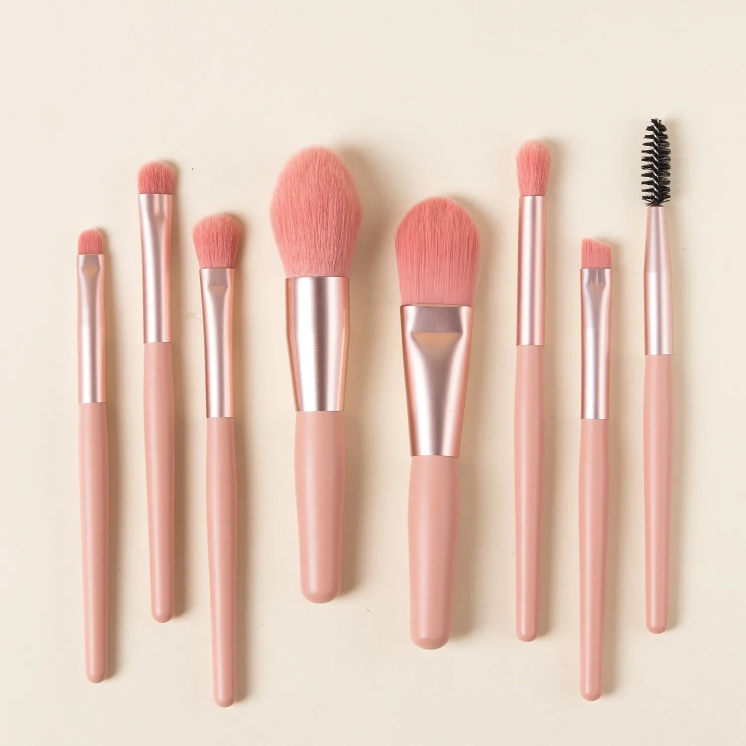 Spot 8 mini makeup brush set Morandi portable macaron makeup brush eye shadow brush soft hair