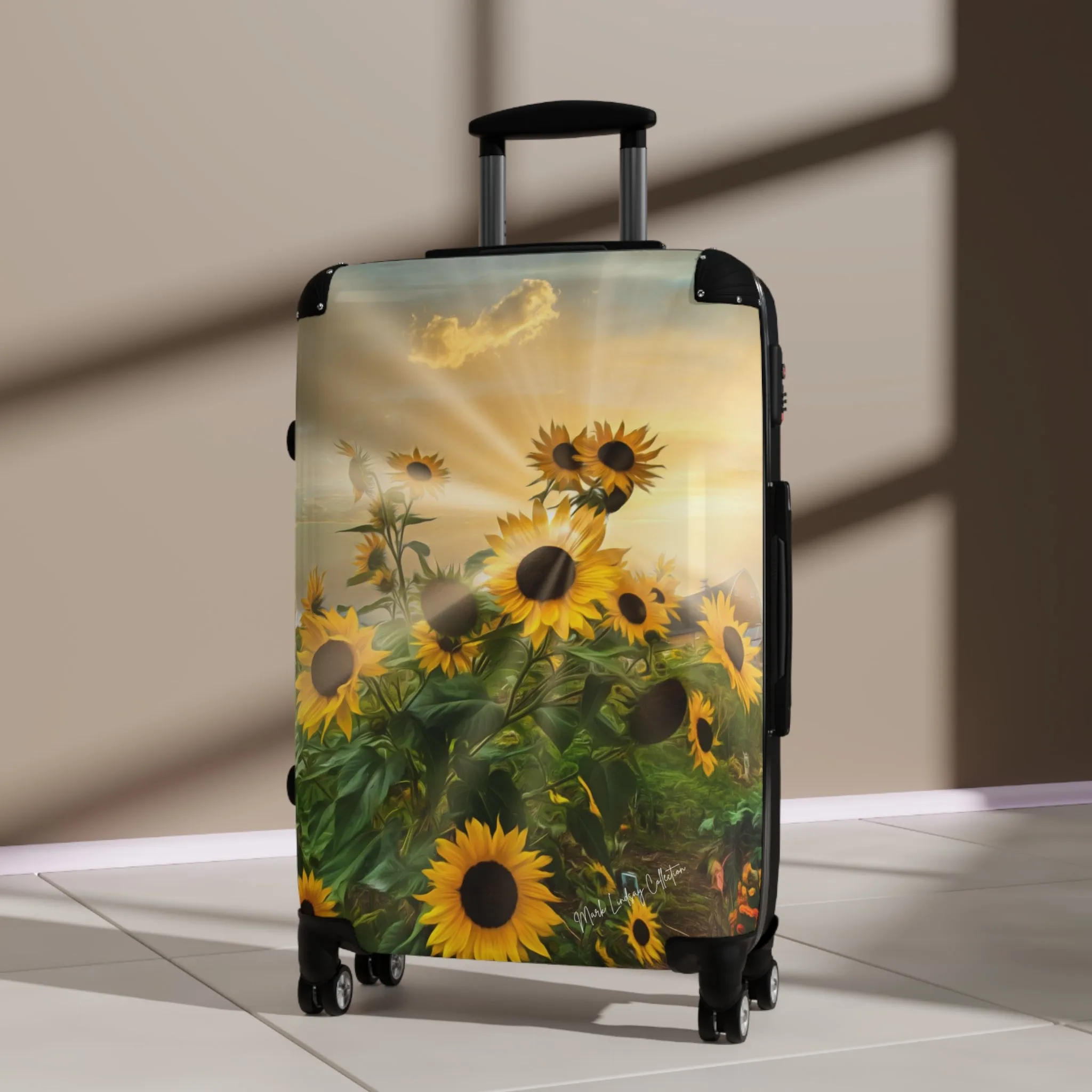 Sunflower Sunshine Custom Art Luggage