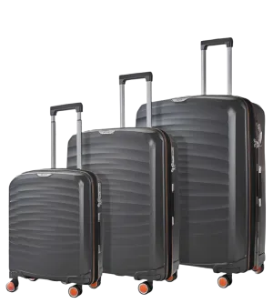 Sunwave Set of 3 Suitcases - Charcoal