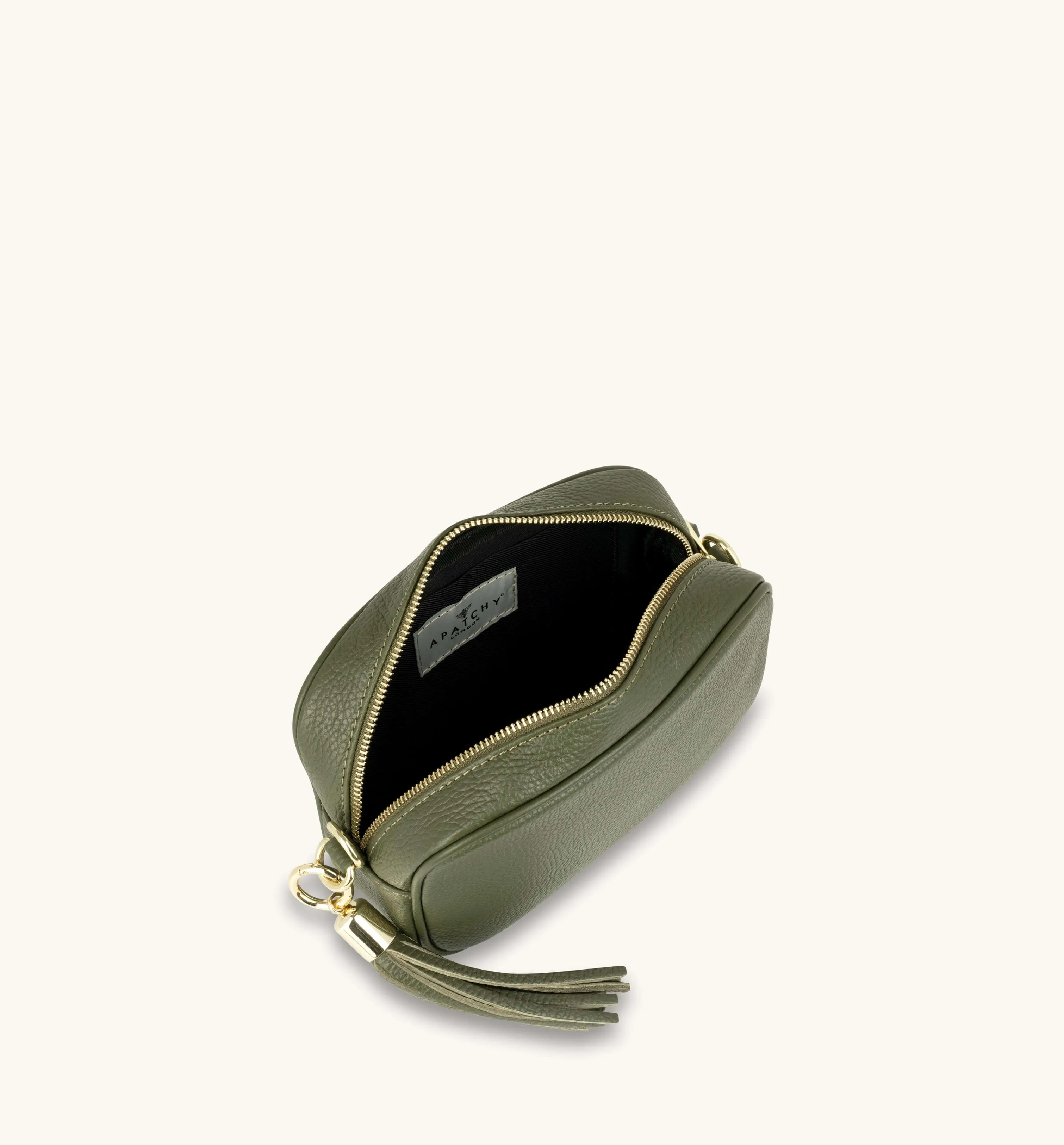 The Tassel Olive Green Leather Crossbody Bag