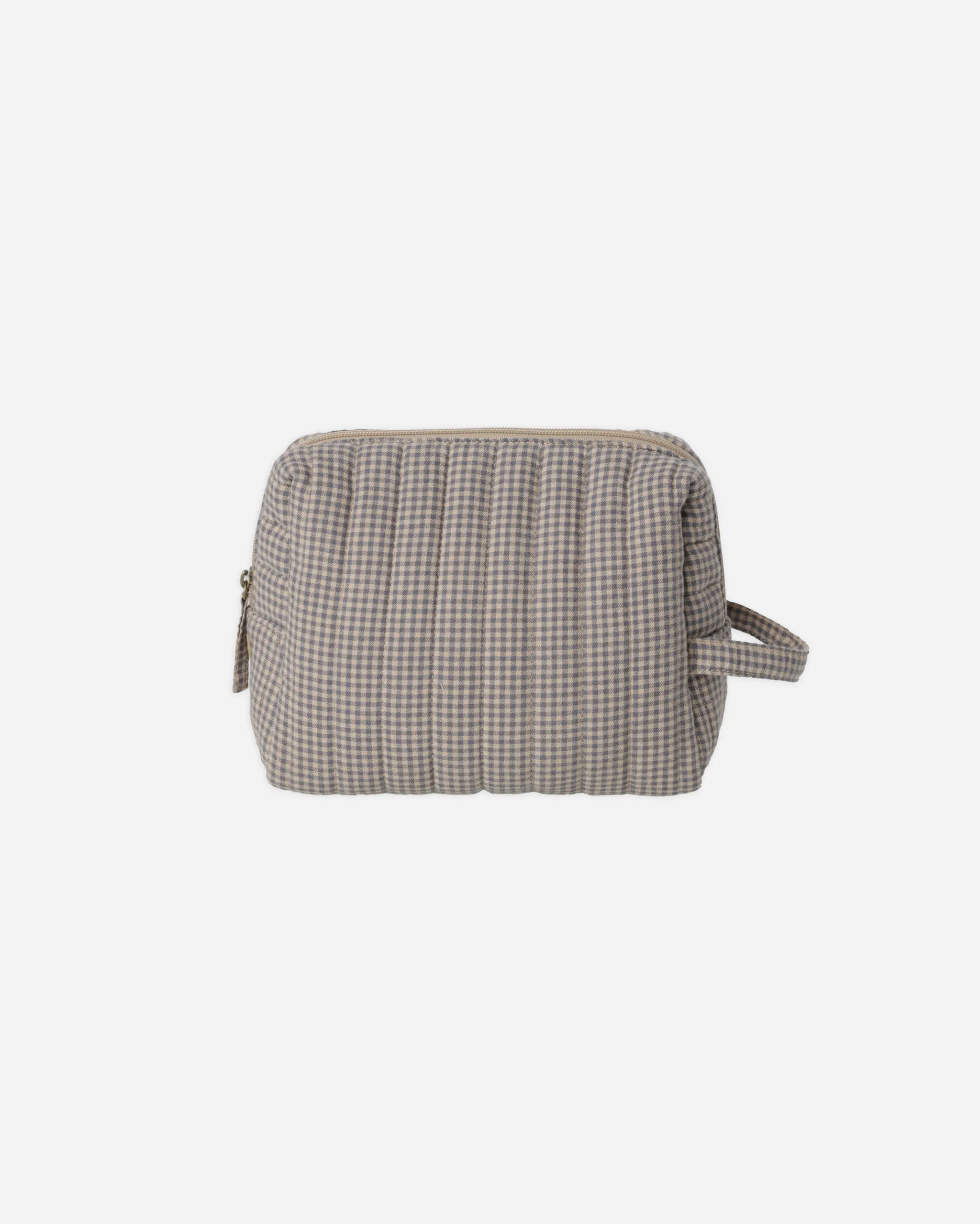 Toiletry Bag || Indigo Gingham